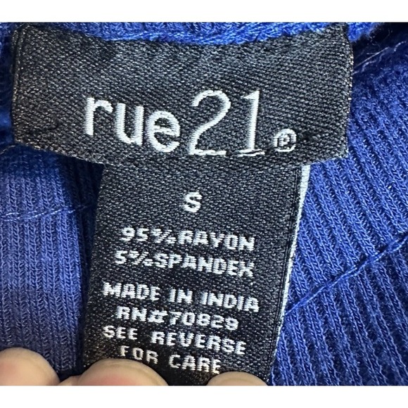 Rue 21 Pants Womens S Blue Ankle Joggers Drawstring Waist Pockets lightweight‎ - Picture 2 of 4